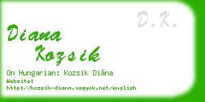 diana kozsik business card
