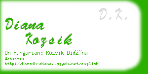 diana kozsik business card